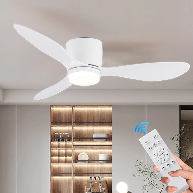 IRALAN Ceiling Fan With Light, 6-speed choice, Reversible DC motor