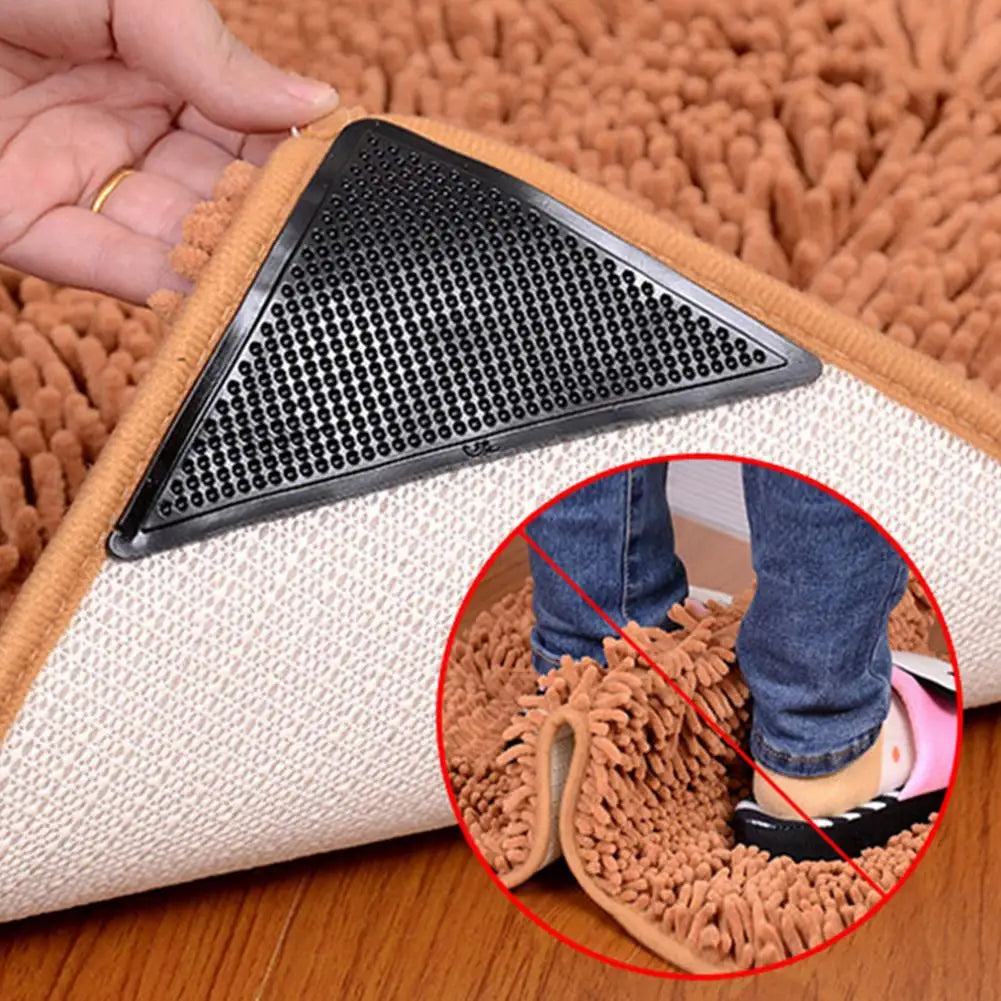 4Pcs Anti Skid Rug Carpet Mat Non Slip Grip