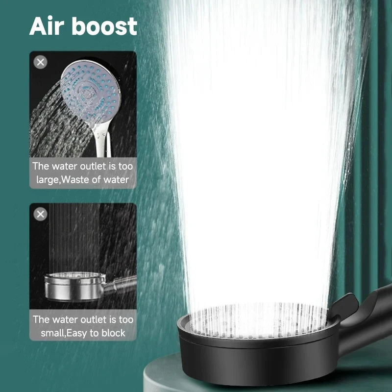 6 Modes Pressure Boost Shower Head