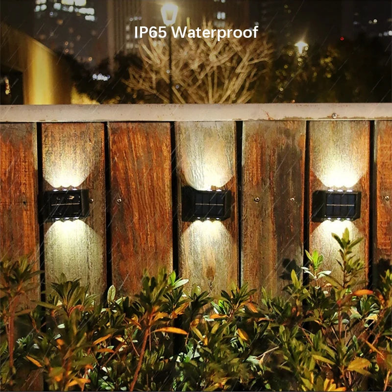 Solar LED Light, Outdoor Waterproof Wall Lamp,Fence Lighting Home Decor