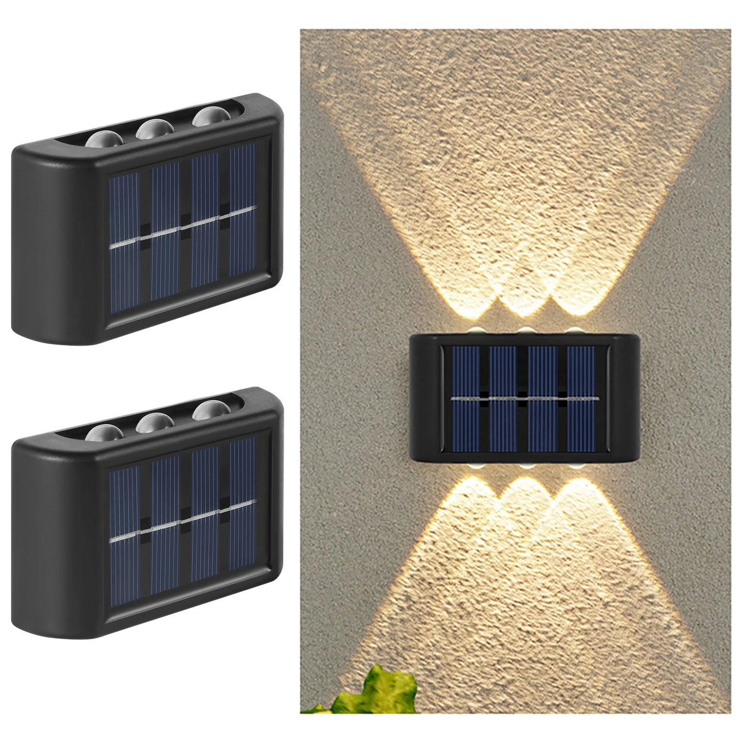 Solar LED Light, Outdoor Waterproof Wall Lamp,Fence Lighting Home Decor