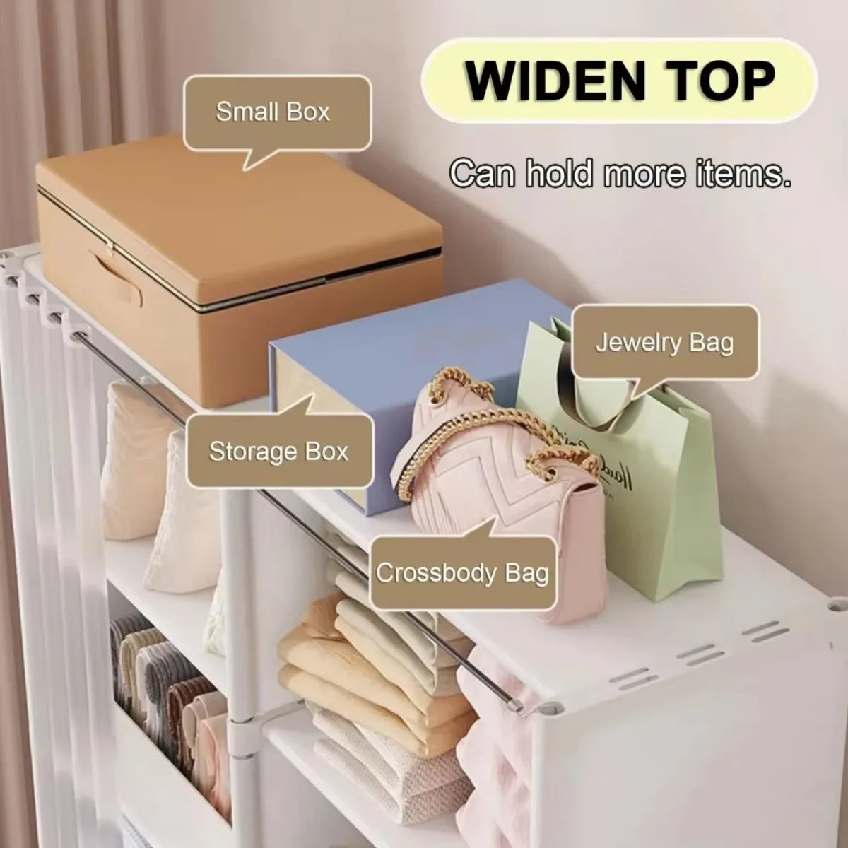 1/2pcs Simple Dustproof Wardrobe High Capacity Multi-Layer Storage Rack Bedroom Partition Bookshelf Closet Organizer Furniture