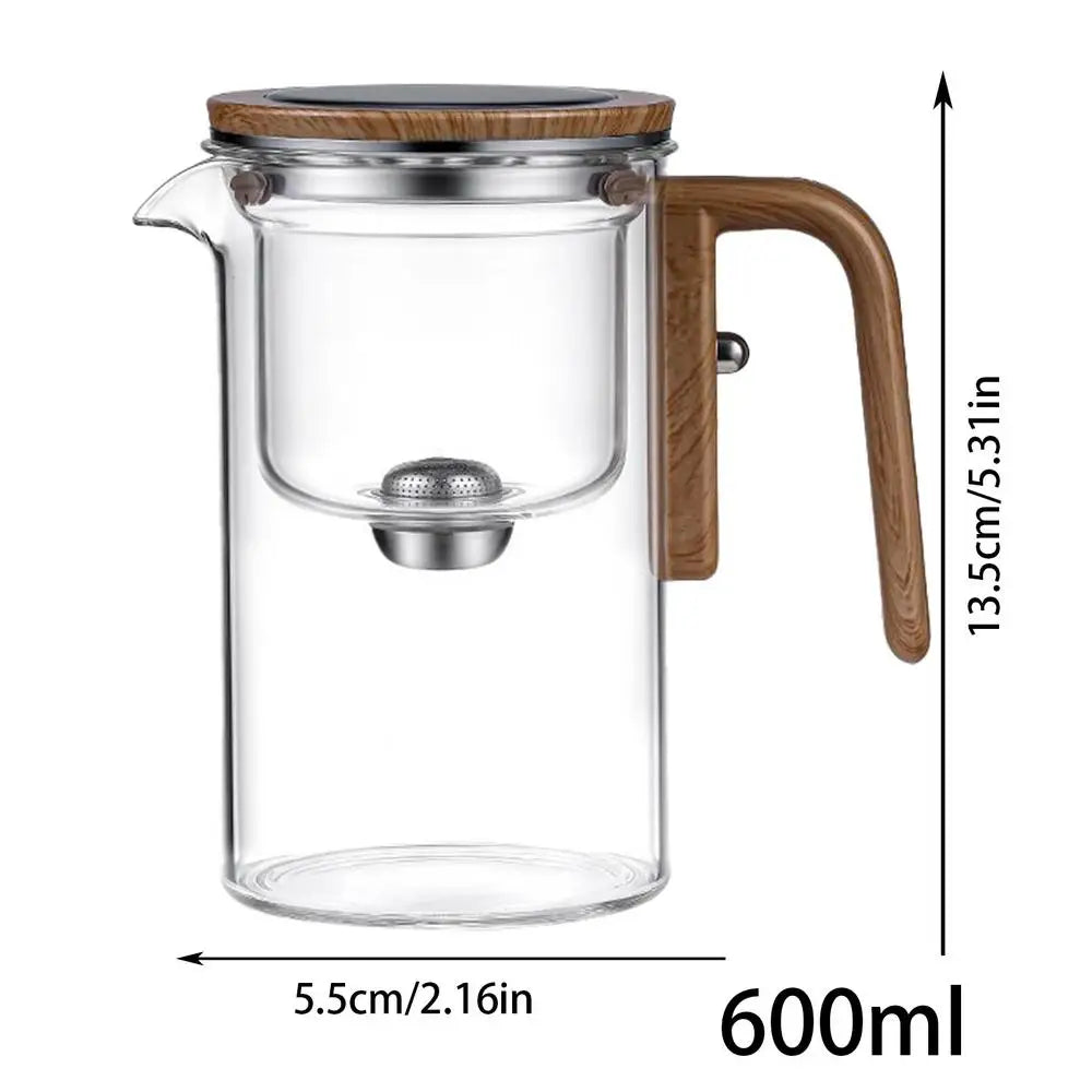 Wooden Handle Teapot With Infuser For Brewing Filtering