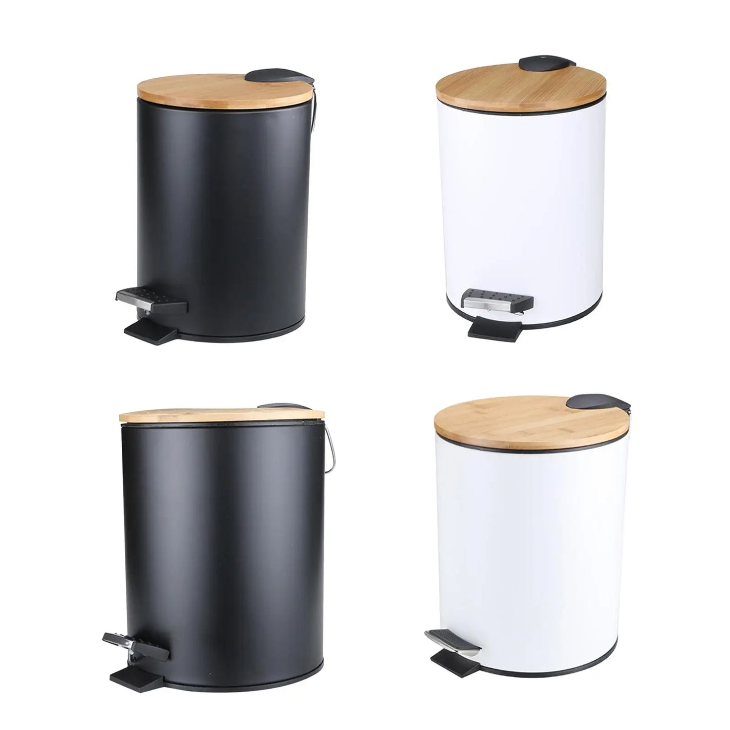 Wooden Flip Step Trash Can