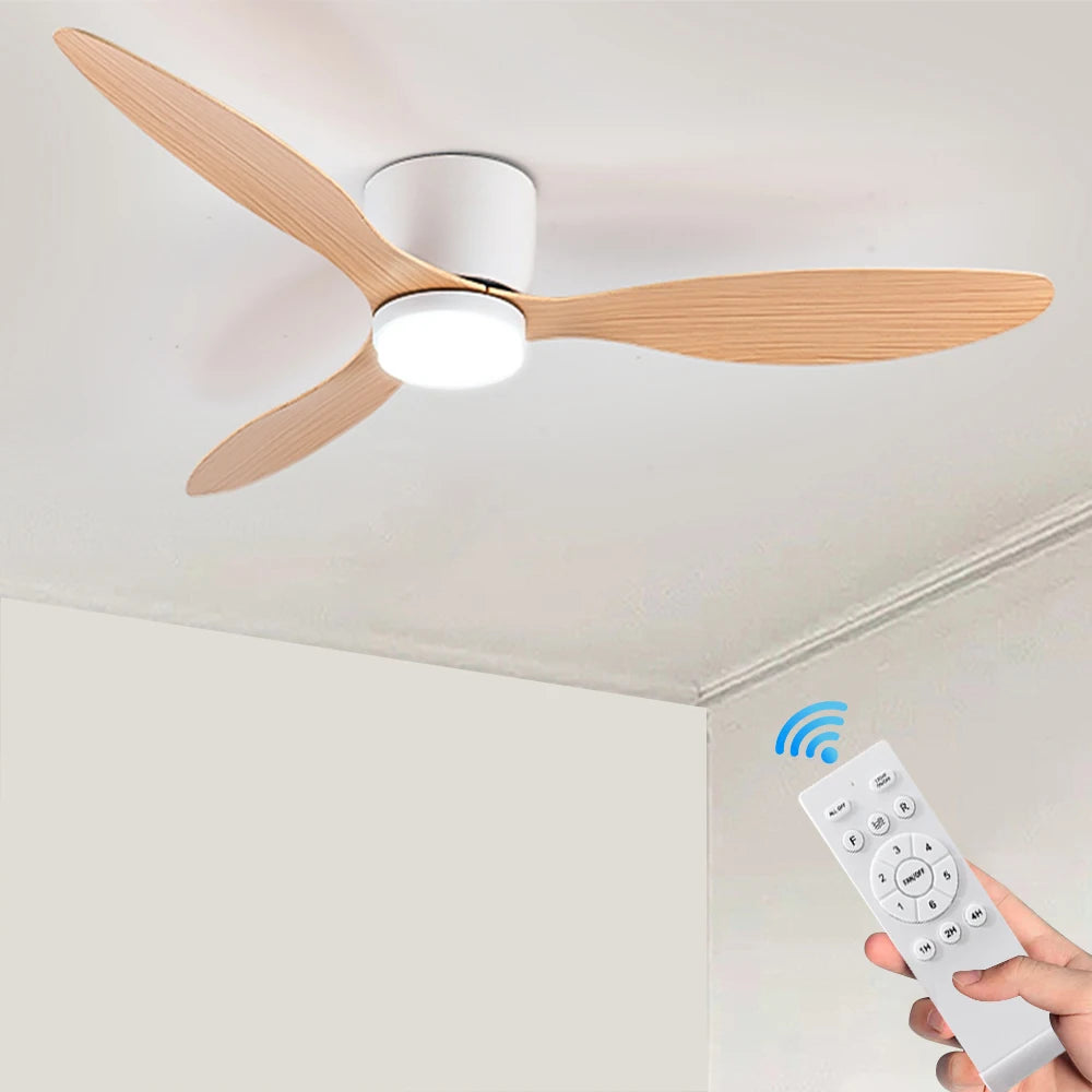 IRALAN Ceiling Fan With Light, 6-speed choice, Reversible DC motor