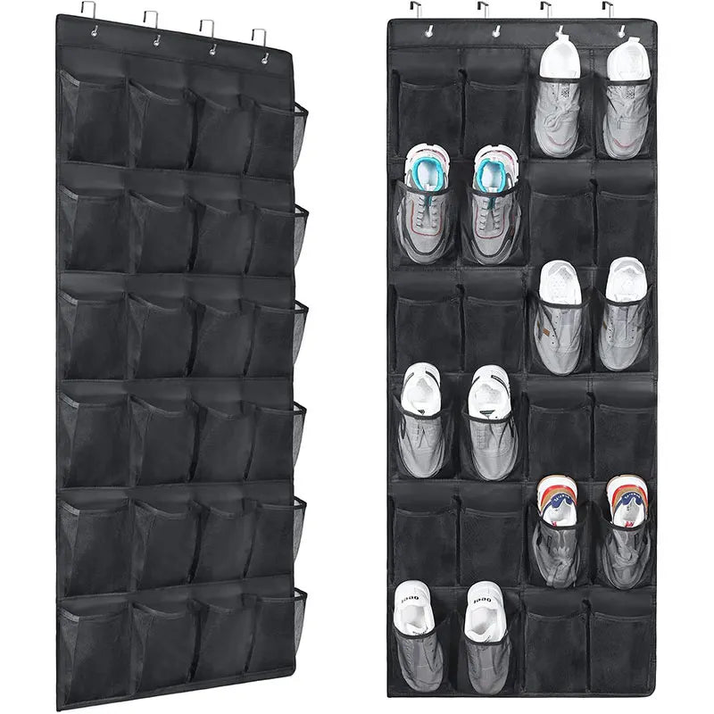 24 Pocket Over the Door Shoe Organizer Storage Bag