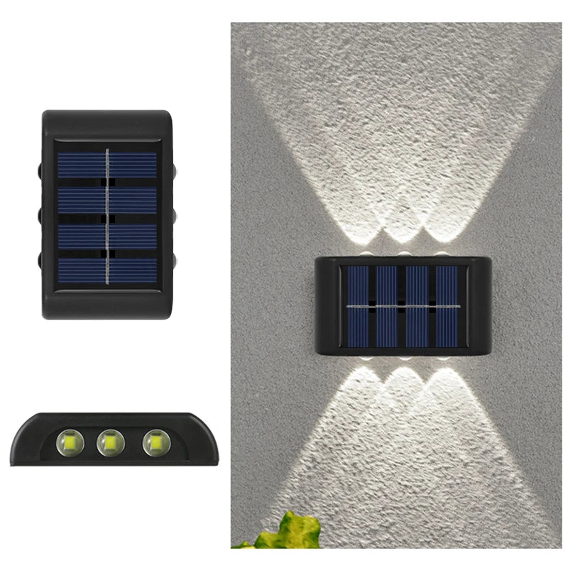 Solar LED Light, Outdoor Waterproof Wall Lamp,Fence Lighting Home Decor