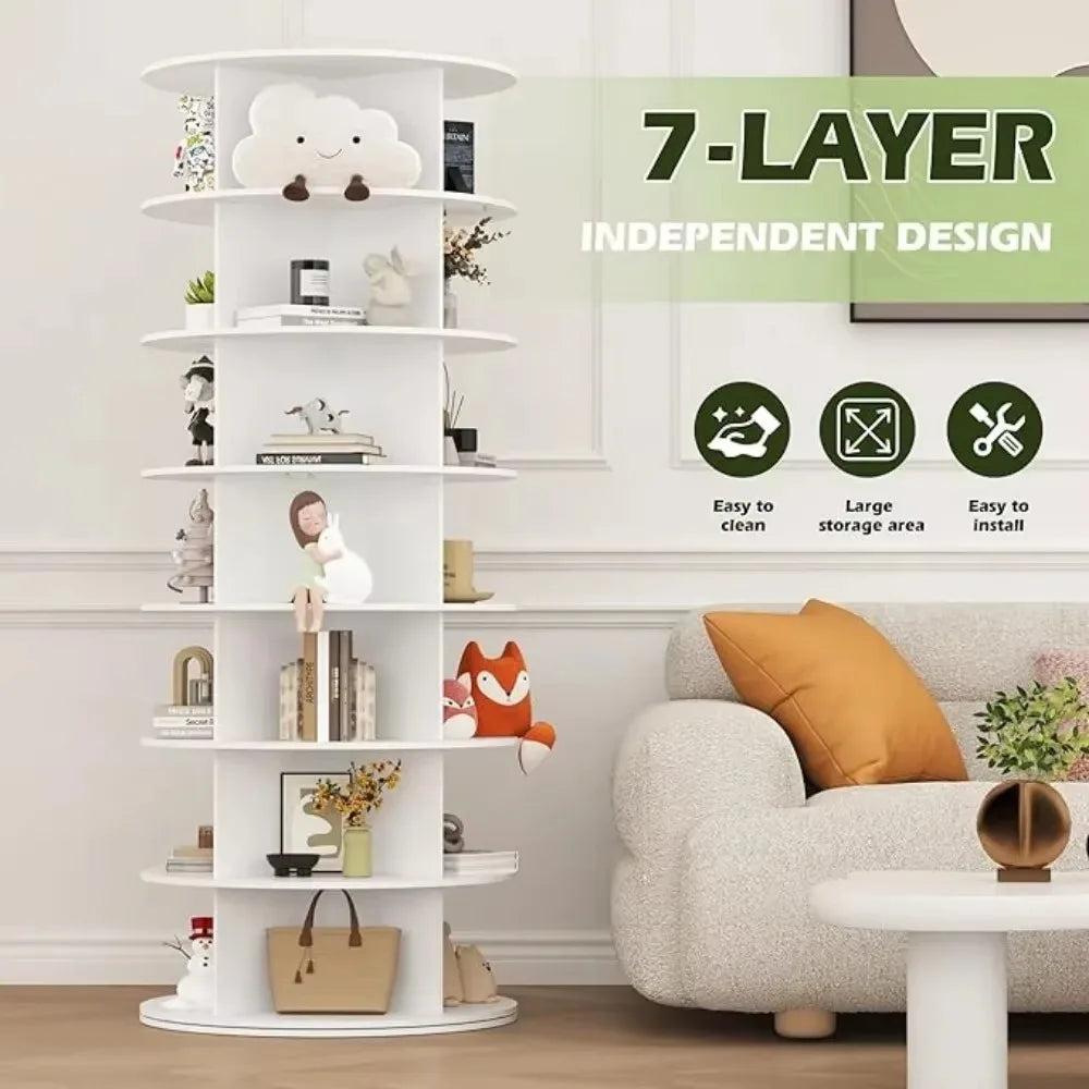 7-Tier Spinning Shoe Rack