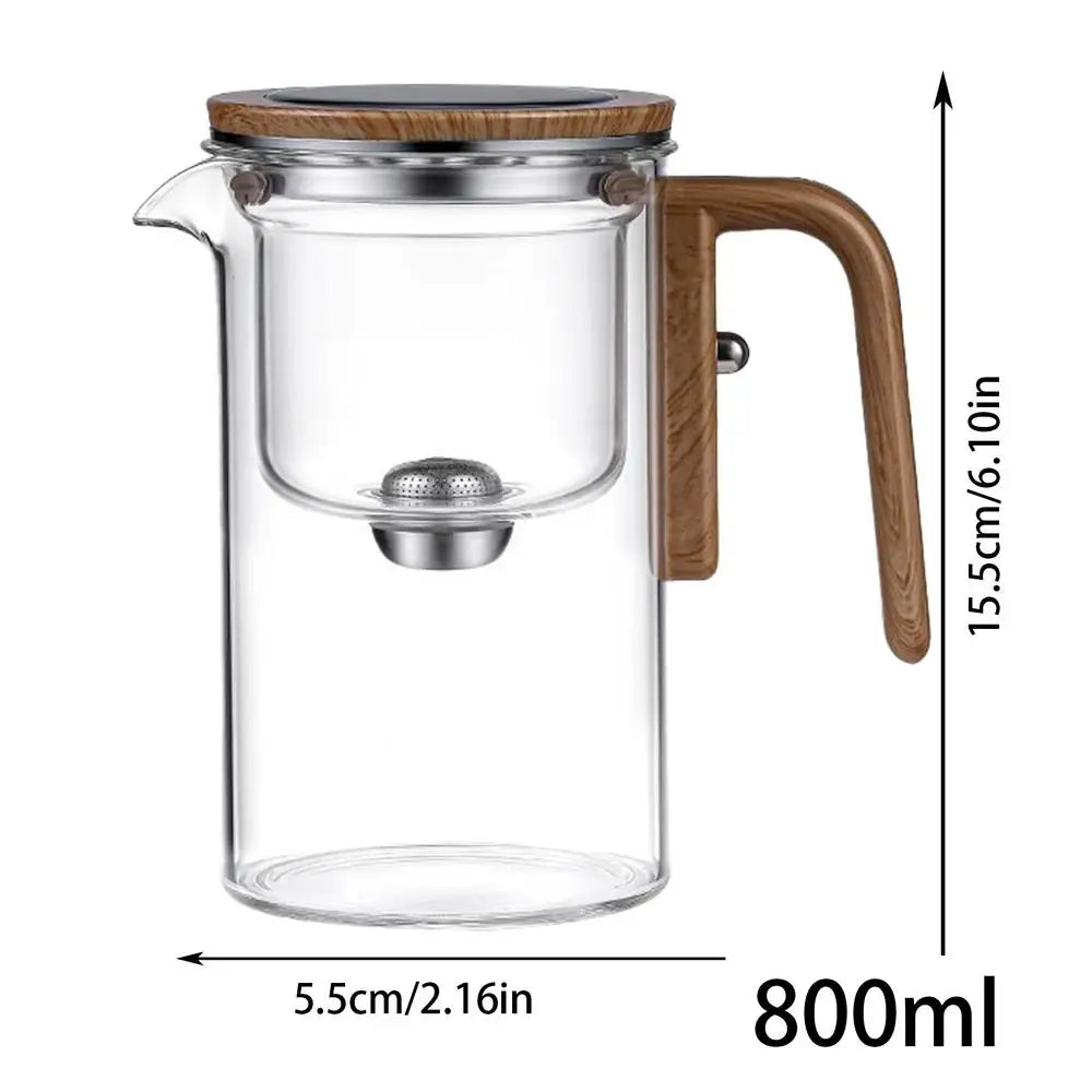 Wooden Handle Teapot With Infuser For Brewing Filtering