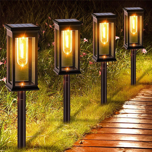 Outdoor Solar Pathway Lights Waterproof Solar Garden Lights Landscape Path Lights for Yard Lawn Patio Walkway