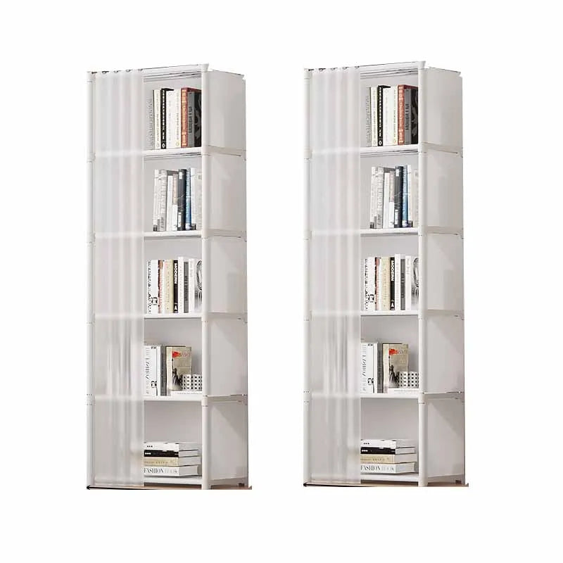 1/2pcs Simple Dustproof Wardrobe High Capacity Multi-Layer Storage Rack Bedroom Partition Bookshelf Closet Organizer Furniture