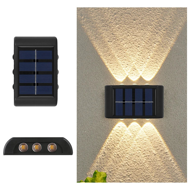 Solar LED Light, Outdoor Waterproof Wall Lamp,Fence Lighting Home Decor