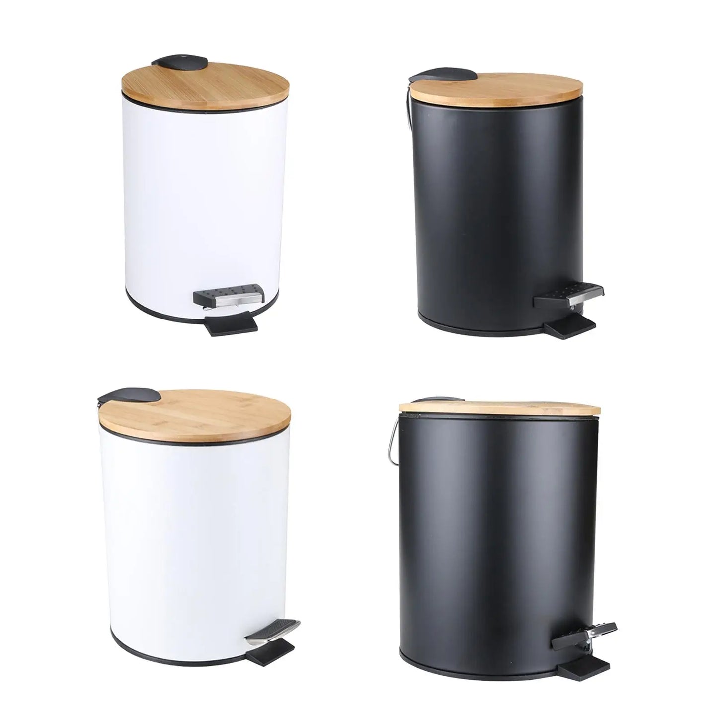 Wooden Flip Step Trash Can